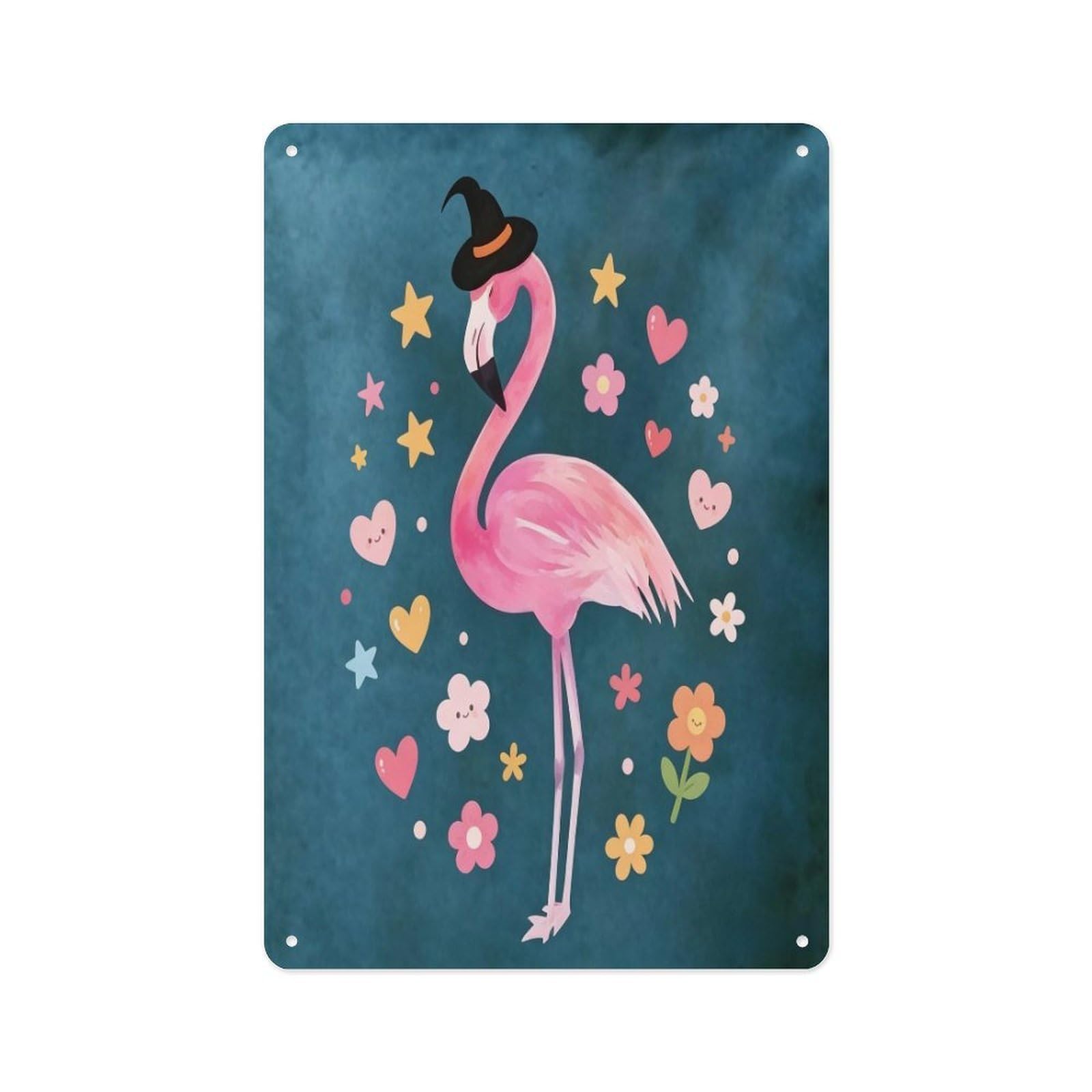 Fekiloot Style Flamingo Wall Decor Metal Signs Tin Signs Poster