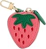 Cute Fruit Leather Bag Charm Y2k Keychain with Zipper Preppy Purse Charm Cute core Accessories Aesthetic Stuff, Bag Charms for Womens Handbags, Coin Purse