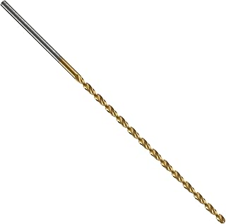 Precision Twist QC91GM High Speed Steel Long Length Drill Bit, TiN Coated, Round Shank, Parabolic Flute, 135 Degree Point Angle, 5.50mm (Pack of 12)