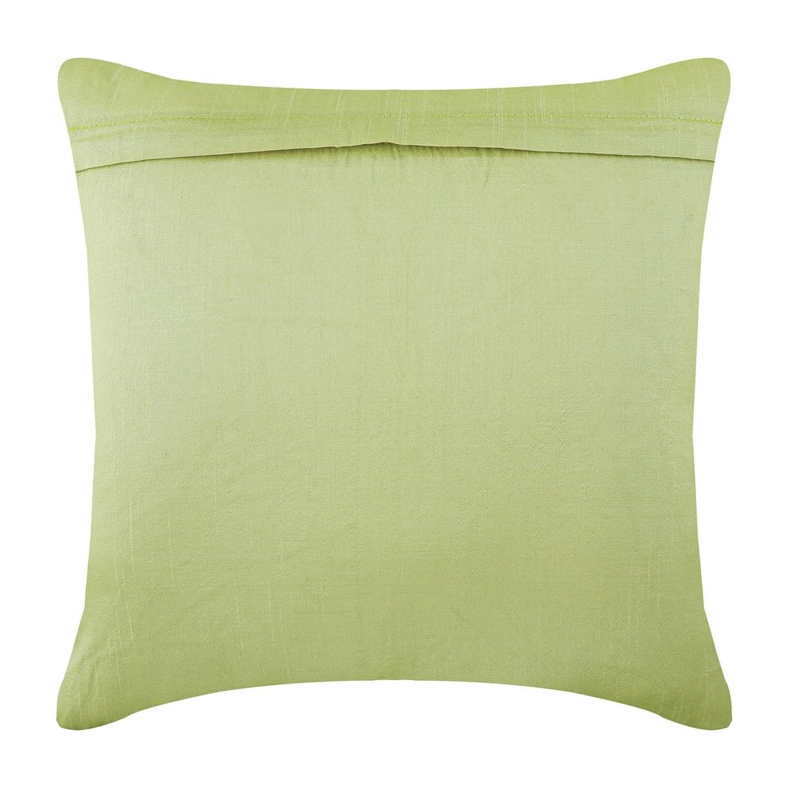 The HomeCentric Verde Lime 50x50 cm Art Silk Federa, Piccione, Paillettes Impreziosito Verde Seta Federa x Divano, Moderno Uccelli Cuscino Home Decor - Pigeon Love