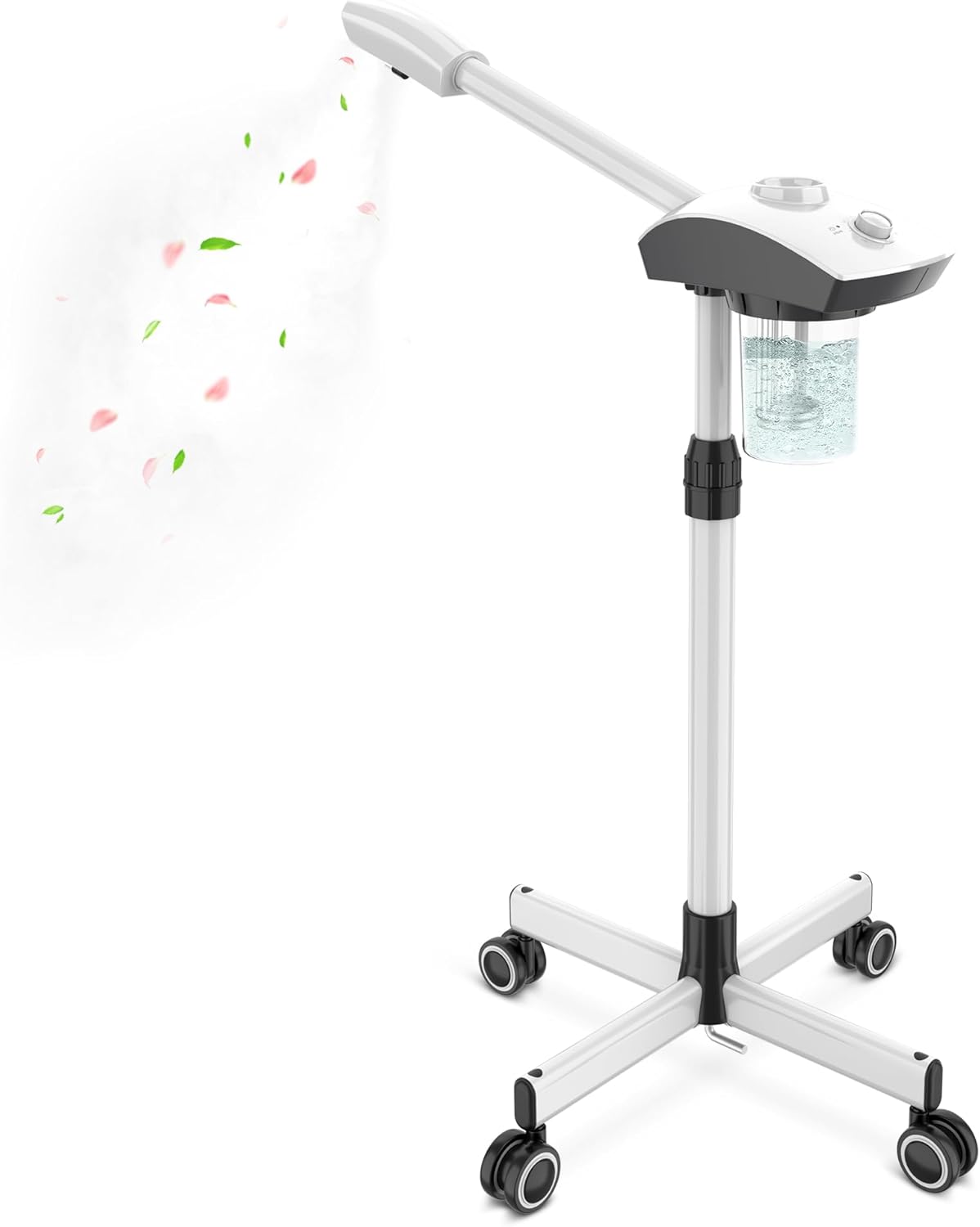 KINGSTEAM Professional Facial Steamer, Ozone Facial Steamer on Wheels, Hot Mist Steam Machine with Time Preset Function, Ozone Face Humidifier Design for Face Spa, Home, Aromatherapy and Skin Clinic KINGSTEAM Professional Facial Steamer, Ozone Facial Steamer on Wheels, Hot Mist Steam Machine with Time Preset Function, Ozone Face Humidifier Design for Face Spa, Home, Aromatherapy and Skin Clinic