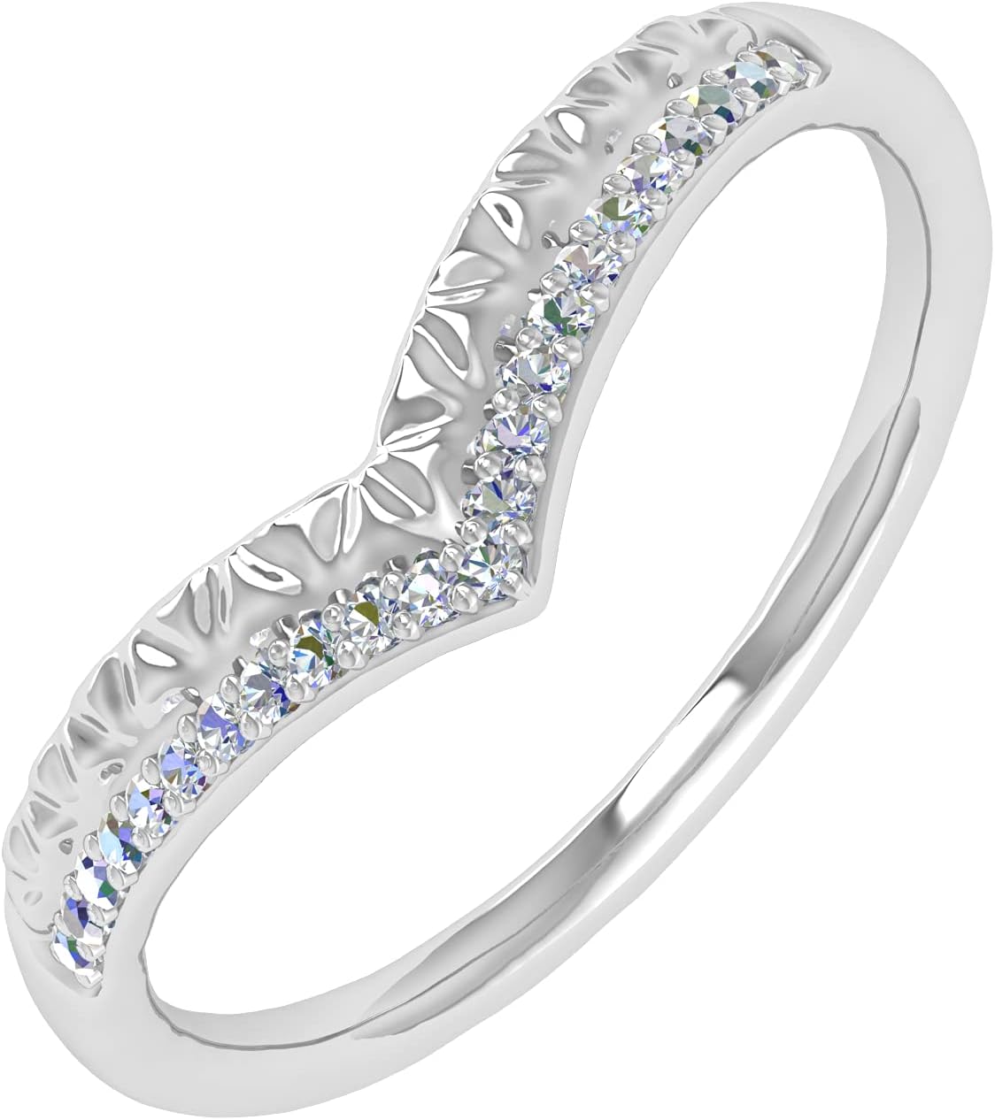 0.05 Carat Diamond Wedding Anniversary Ring in 10K Gold