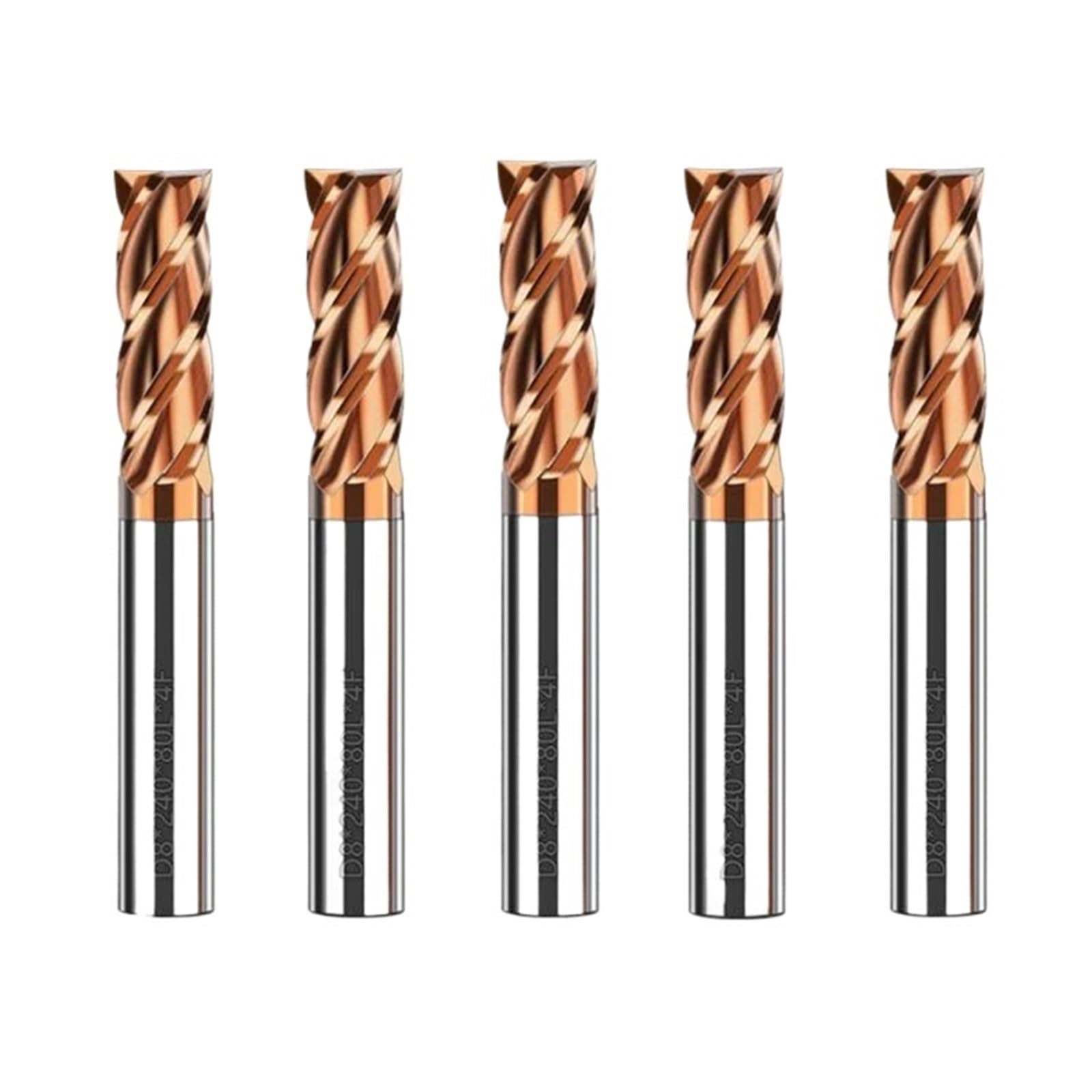 Frez trzpieniowy z węglika spiekanego 4-ostrzowy, metal, stal, frez wolframowy, powłoka stopowa, narzędzie skrawające, obróbka 1 2 3 4 5 6 7 8 9-20 mm Do wiertarki stołowej(20.0mmx100L)