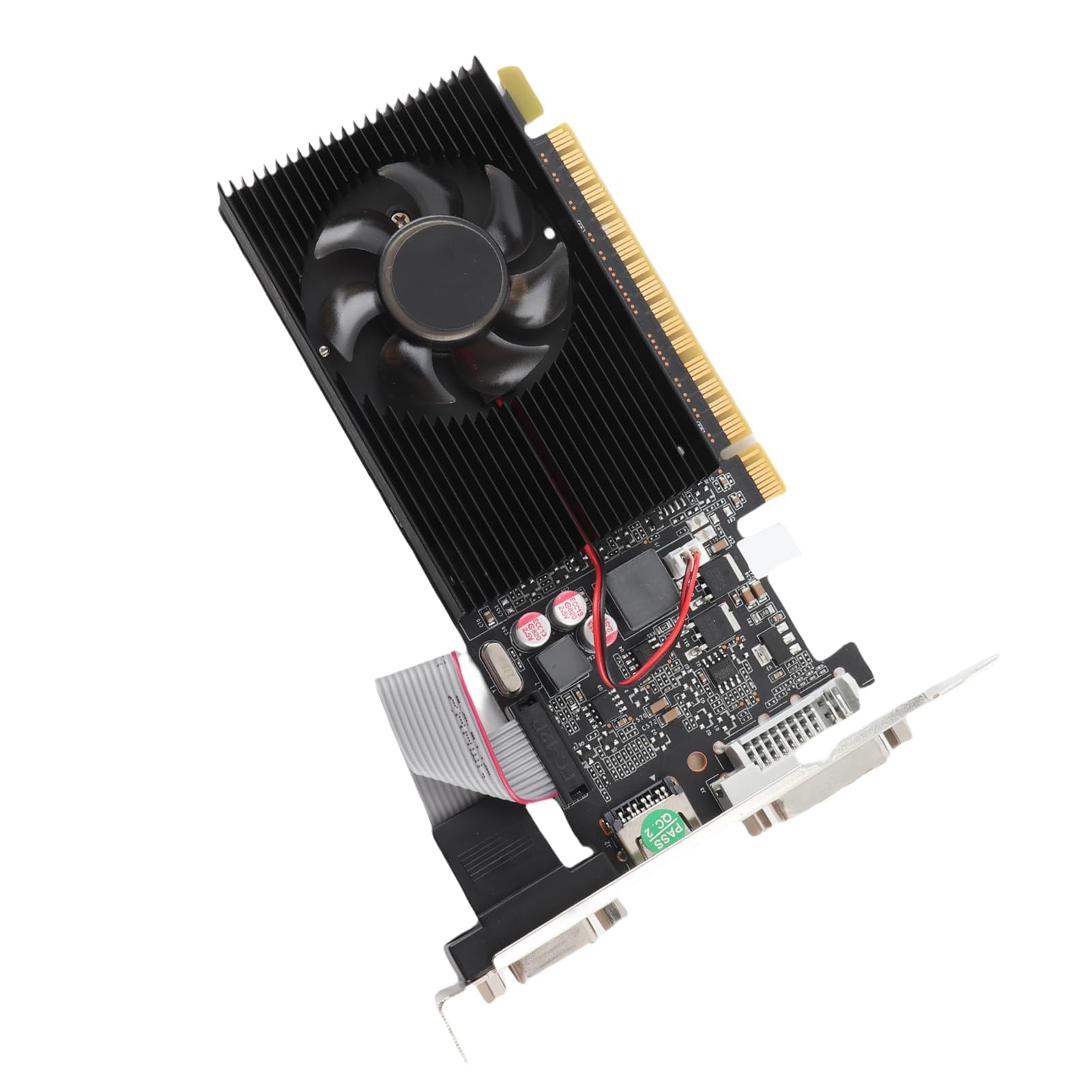 Scheda Video GT210 1GB DDR3 64Bit PCIE 2.0 – GPU 40nm Con Uscite VGA E DVI, Compatibile Per Desktop, Modello Base E Affidabile