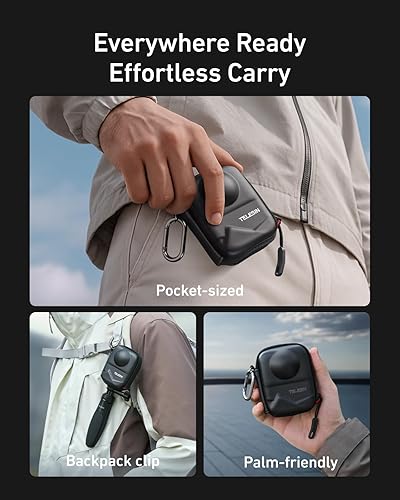 Miniatura 4 de TELESIN Osmo 360 Funda de transporte Bolsa de viaje para DJI Osmo 360 portátil pequeña bolsa de almacenamiento Funda protectora protectora de
