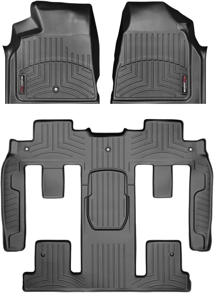 WeatherTech Custom Fit FloorLiners for Buick Enclave, Traverse, Acadia - Full Set (442511-449423), Black