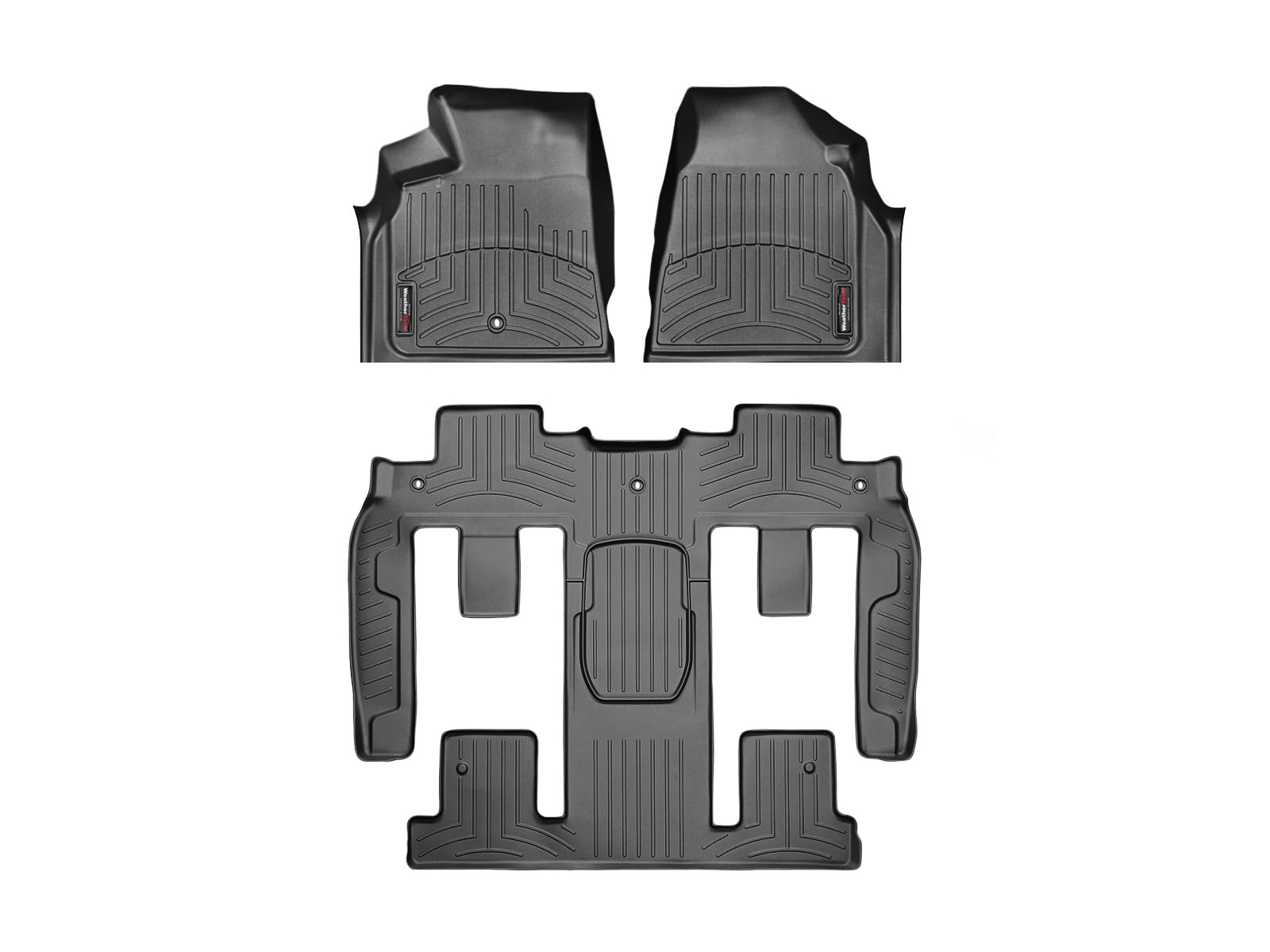 WeatherTech Custom Fit FloorLiners for Traverse, Acadia, Acadia Limited, Enclave - Full Set (442511-449423), Black