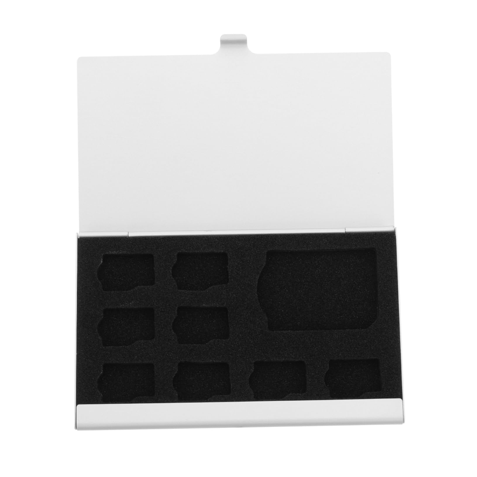 CONGARTENO Aluminum Alloy Slot Memory Card Holder Case -Static Storage Box for Cards Organizer for Arrangement and Access
