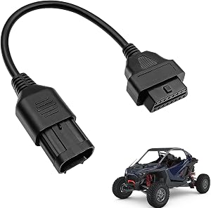 8-Pin to 16-Pin OBD2 Adapter for ATV & Motorcycle - OBD Diagnostic Converter Cable Compatible with Polaris RZR, Slingshot, Ranger, Sportsman, ACE, CAN Bus & ELM327 Scanners