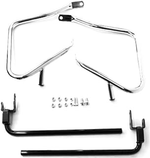 Chrome Rear Saddlebag Guards Support Kit for Harley Davidson Touring like Electra Street Glide Road King Ultra Classic Limited CVO 2014-2020 Saddle Bags Bag Bars Guard Mount Saddlebags HD Ref 90200787