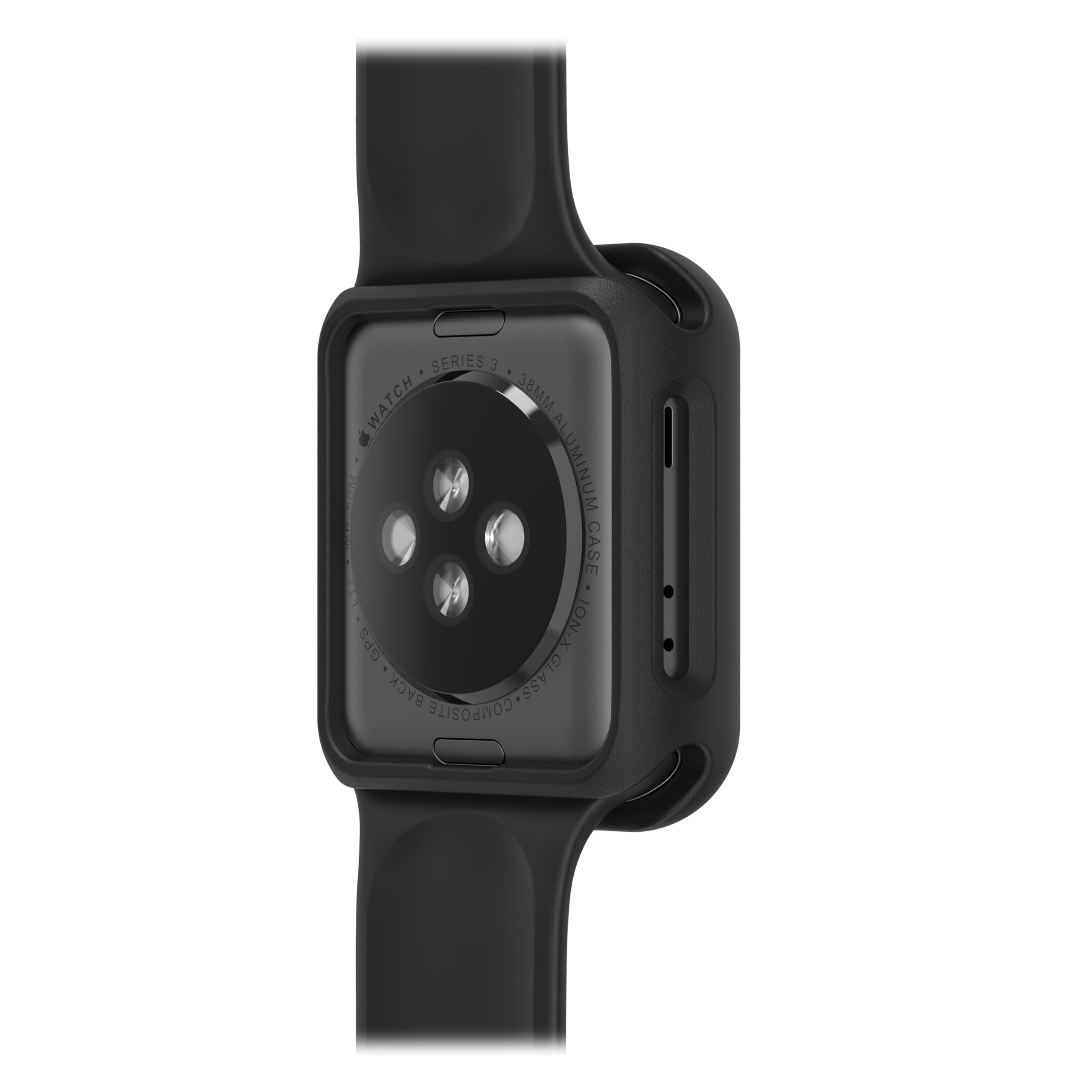 OtterBox Bumper Apple Watch Series 3-38mm, antichock e cadute, sottile e protettivo per schermo e bordi dell' Apple Watch, Nero