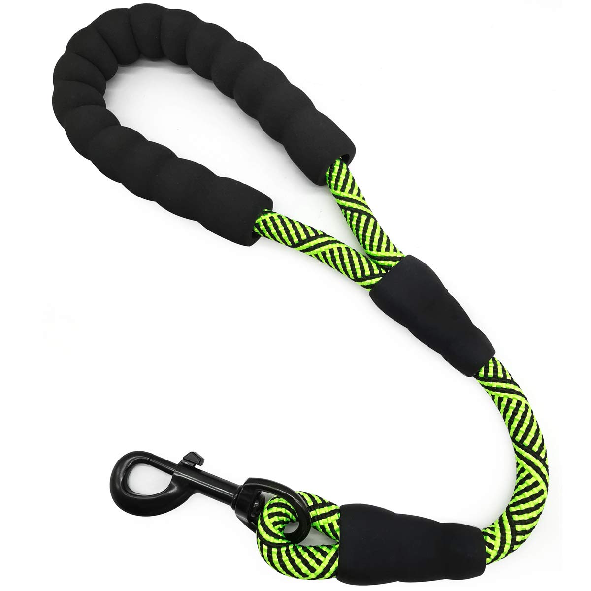 Short Dog Leash, 18 Inch Rope Short Traffic Leash with Soft Padded Handle,  for Medium Large Dogs, Lightweight Training Walking Dog Lead