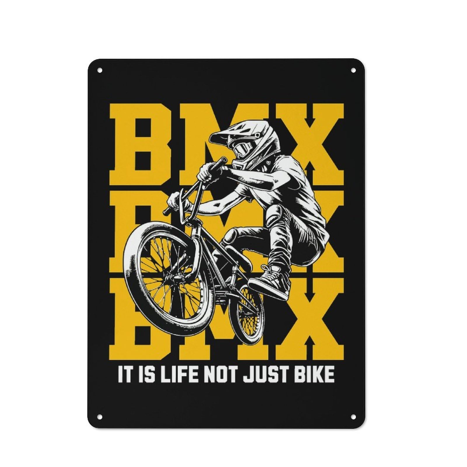 Junmoney Bmx Vintage Vintage Metal Sign 40X30cm Featuring Restaurant Wall Art For Takeaway, Bar, Kitchen Or Counter Area