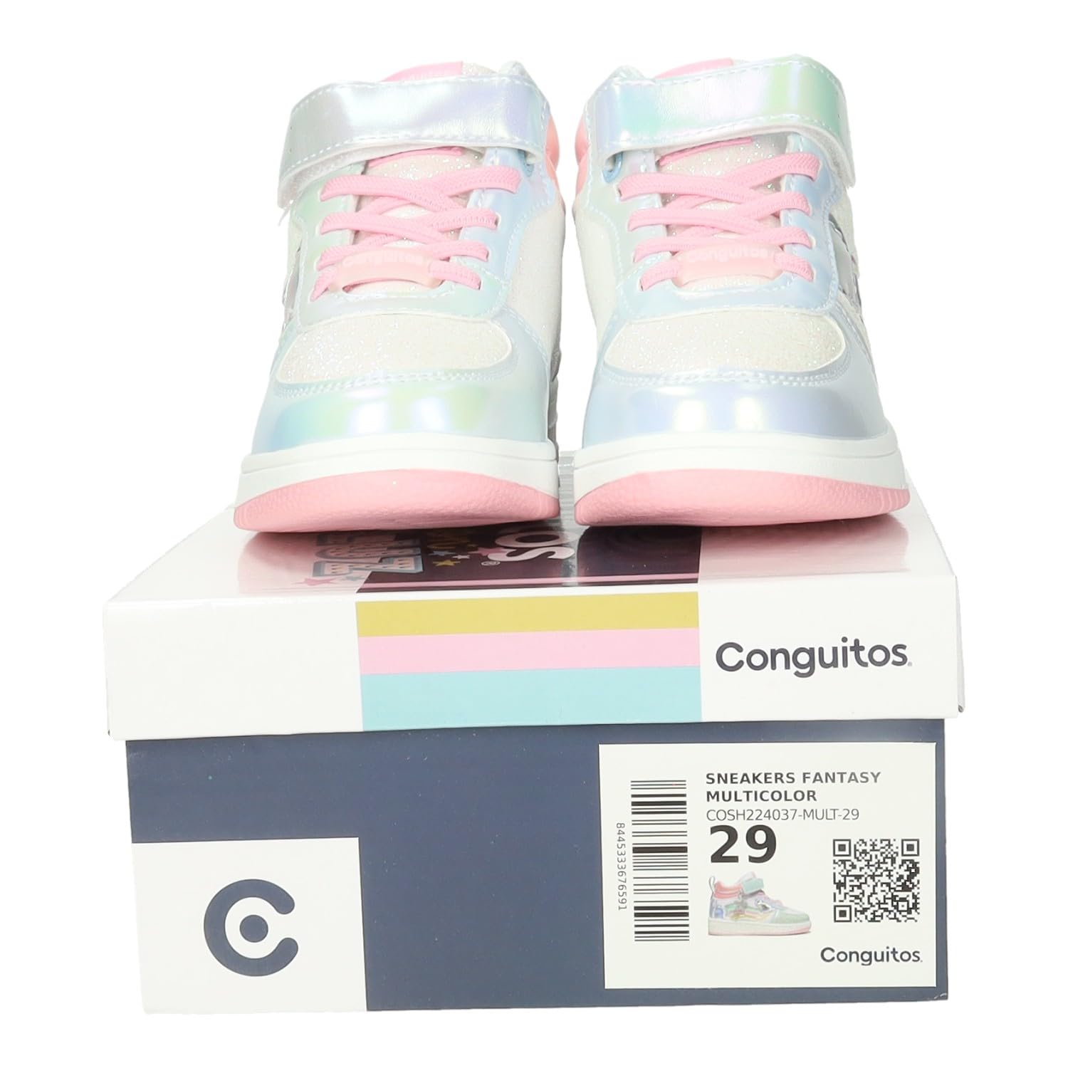 Conguitos COSH224037 Zapatillas con Luces para niñas, diseño Iridiscente con Cierre Adhesivo y Suela Antideslizante NIÑA Zapatillas