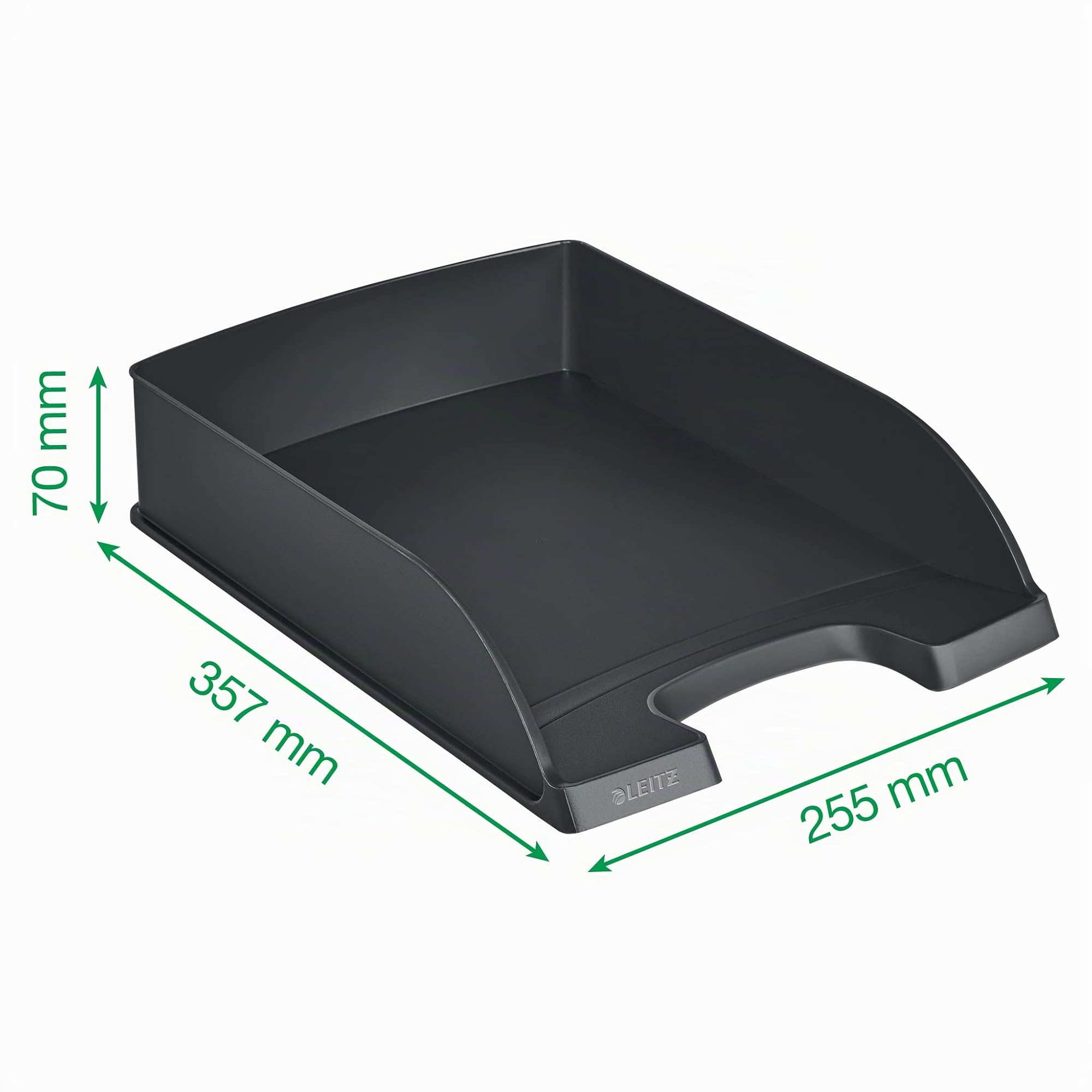 Leitz Briefkorb Standard A4, 5er Pack, Briefablage in Premium-Qualität, Stapelbare Ablagefächer als Schreibtisch-Organizer, Kombinierbar mit Plus-Serie, Grau, 52270085