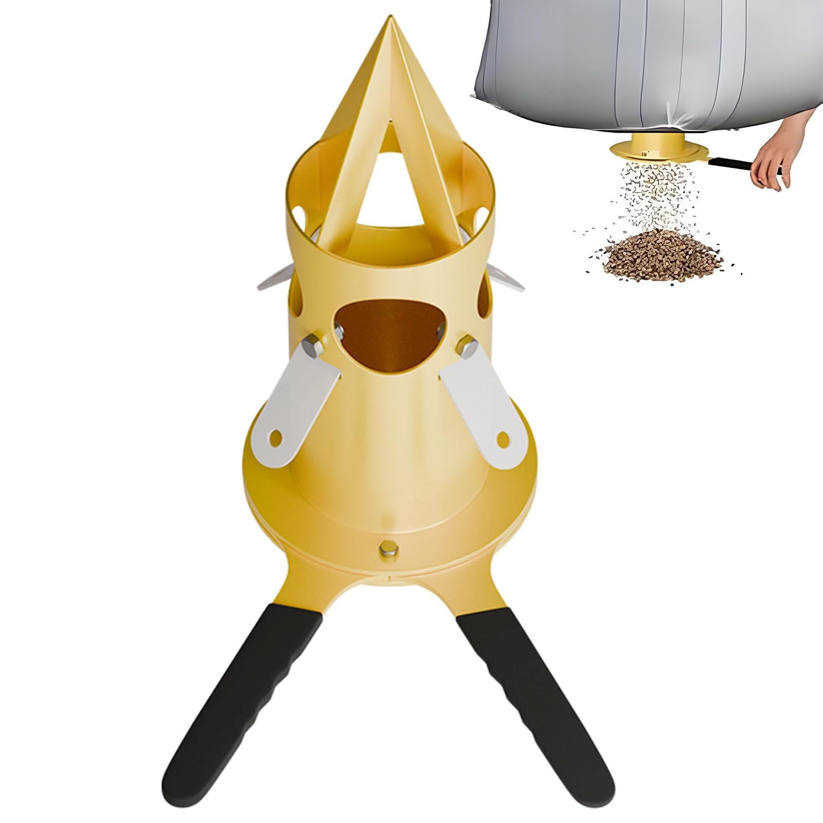 Vanne doseuse manuel pour big bag en acier avec régulation de flux