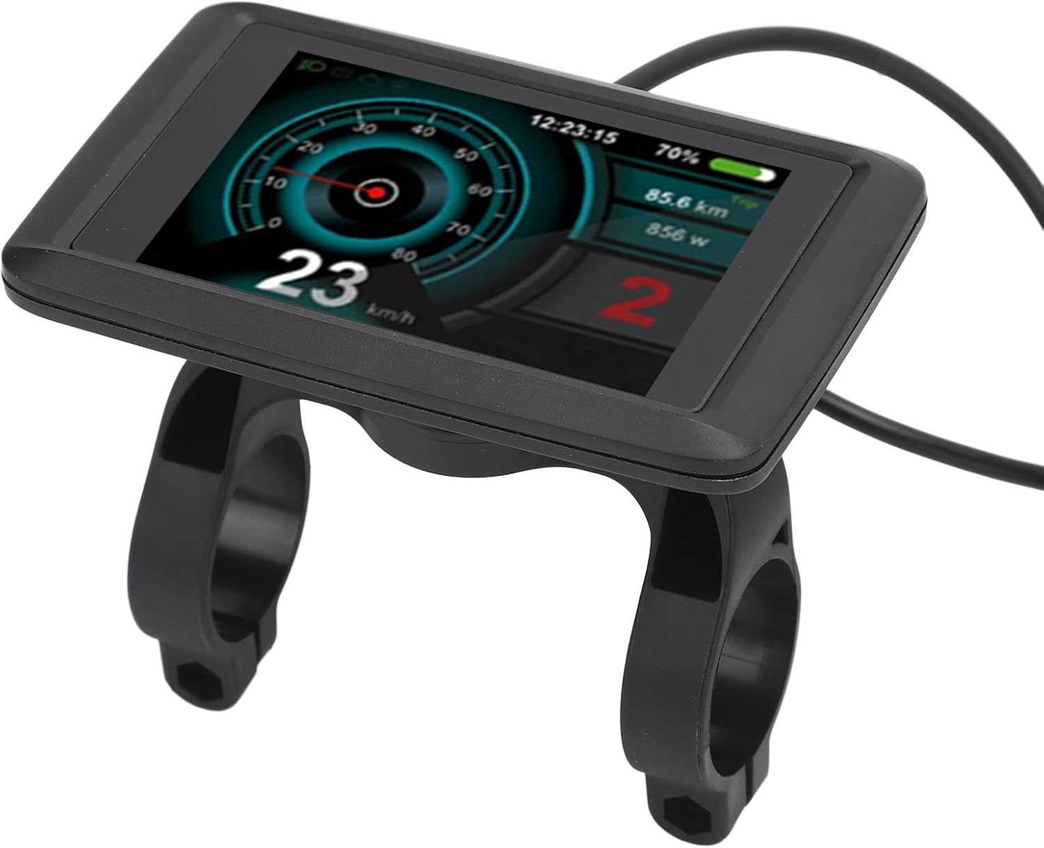Electric Bike LCD Display ABS Speedometer Odometer with USB Charging Port Rainproof Backlit Color Screen for Electric Scooter