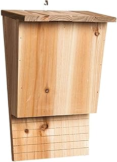 Small Bat House Kit for Outdoors, Shelter bat Box for outside for tree, Wood Bat's Nest Box with Roof, Wildlife Support fo...