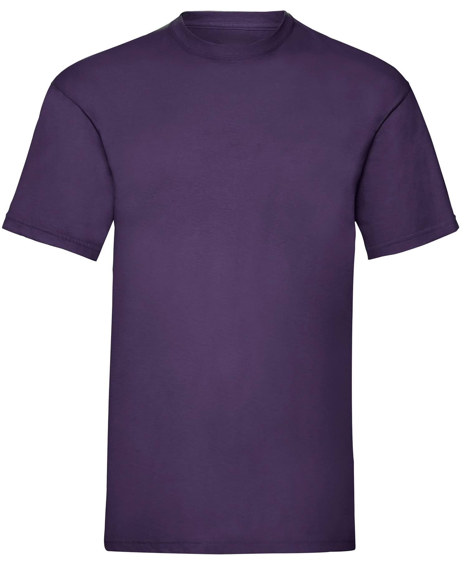 COOZO Men's Valueweight Short Sleeve Plain T-Shirt - Purple - L