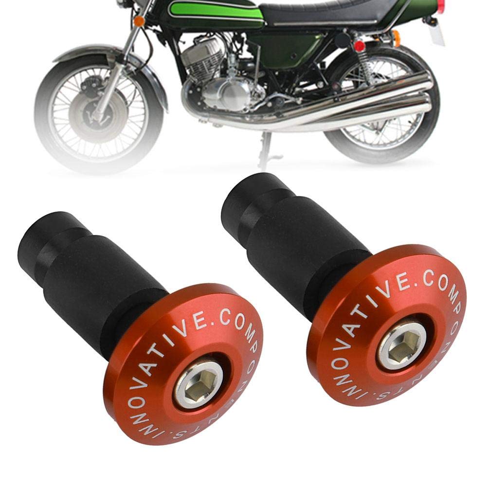 Bouchon D'extrémité De Barre – 22 Mm 7/8 Pouces Bouchons De Prise De Curseur D'extrémité De Guidon De Moto Pour Course ATV Offroad(orange