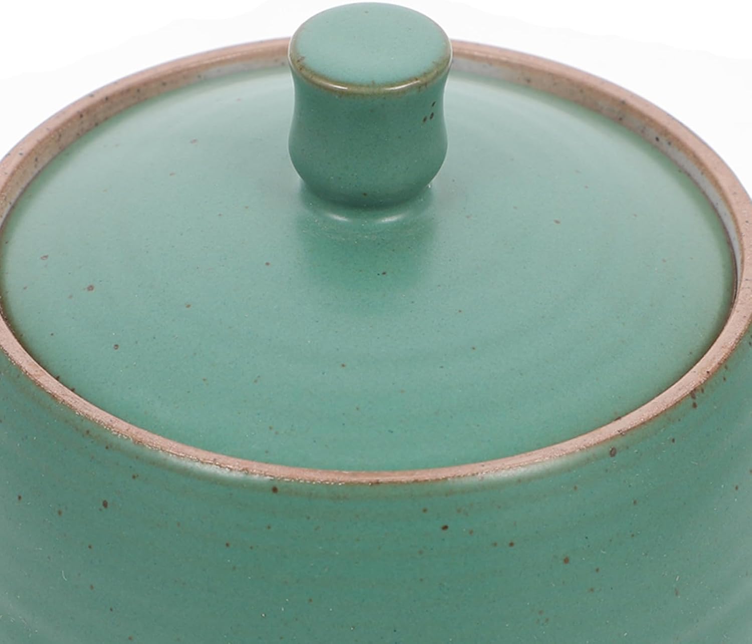 Beaupretty Vintage Kitchen Ceramic Canister with Lid Antique Green Tea Tin Storage Canister Ceramic Food Storage Jar for Pantry Organization and Sugar Candy