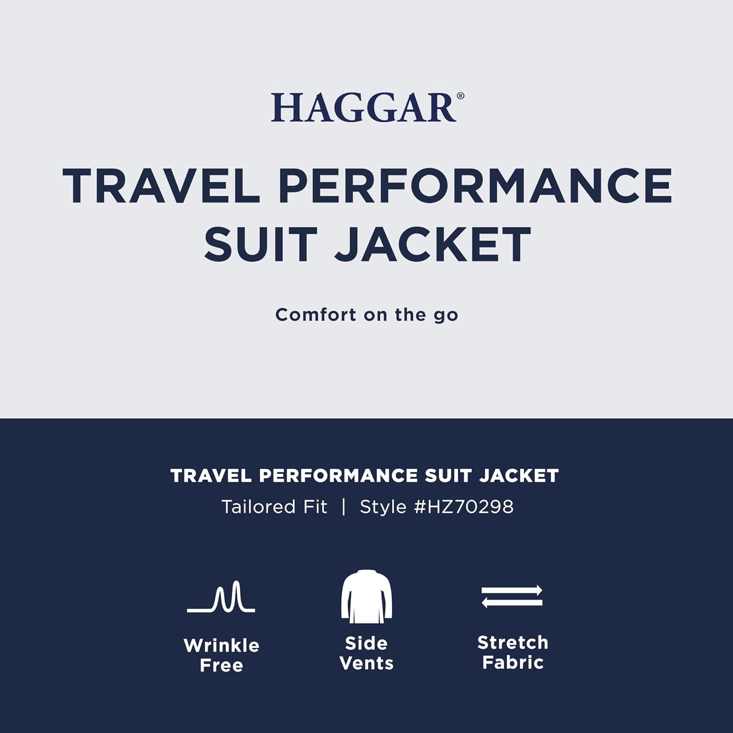 Haggar Mens Travel Performance Tailored Fit Suit Separate Pants & Jackets - Image 6
