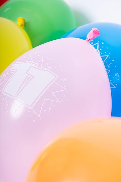 Folat 08211 - Zahlenballons/Ballon mit Zahl 11-12" / 30 cm - 8 STK. - 2