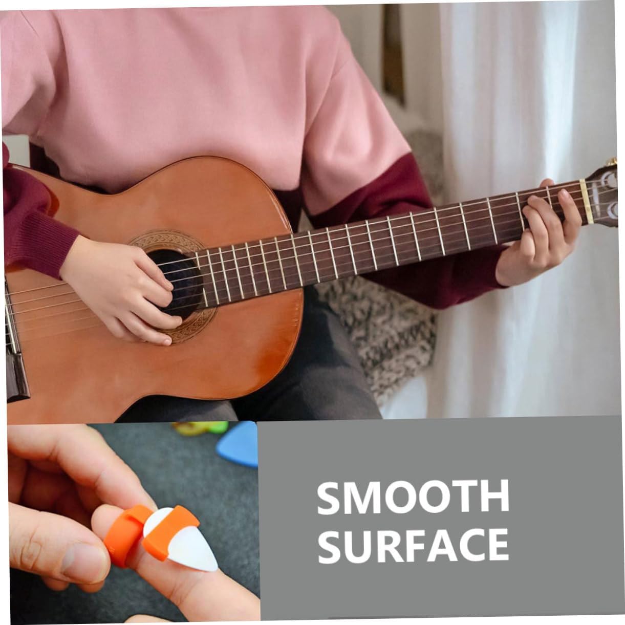 Levemolo Silicone Guitar Pick Holder Cover for Non Slip Storage Orange image 5