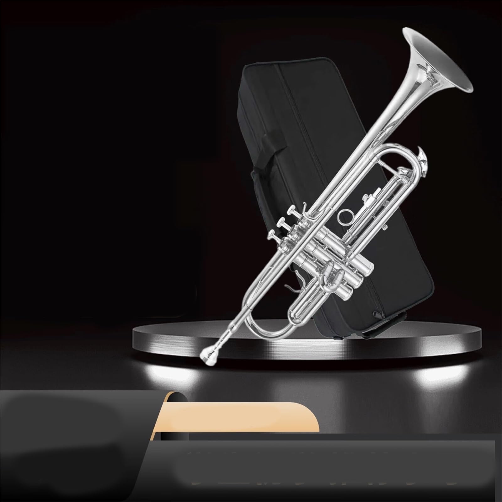 Trompeta Principiante Trompeta En Si Bemol De Calidad Profesional Para Principiantes Bañada En Oro Y Plata.(Silver Plated)