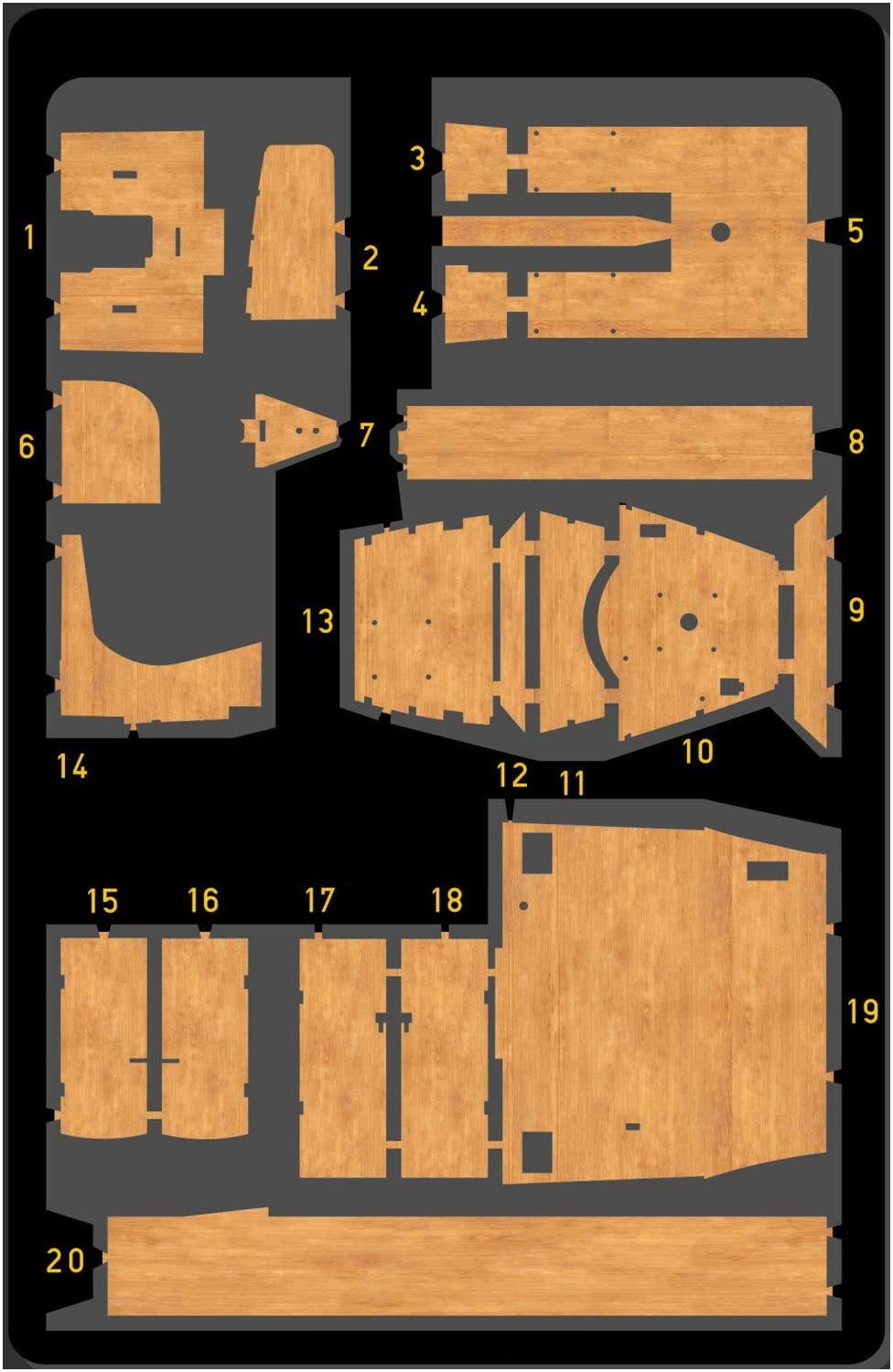 548031 1/48 B-17 Wooden Floors and Ammo Boxes Pine Tree for HK Models