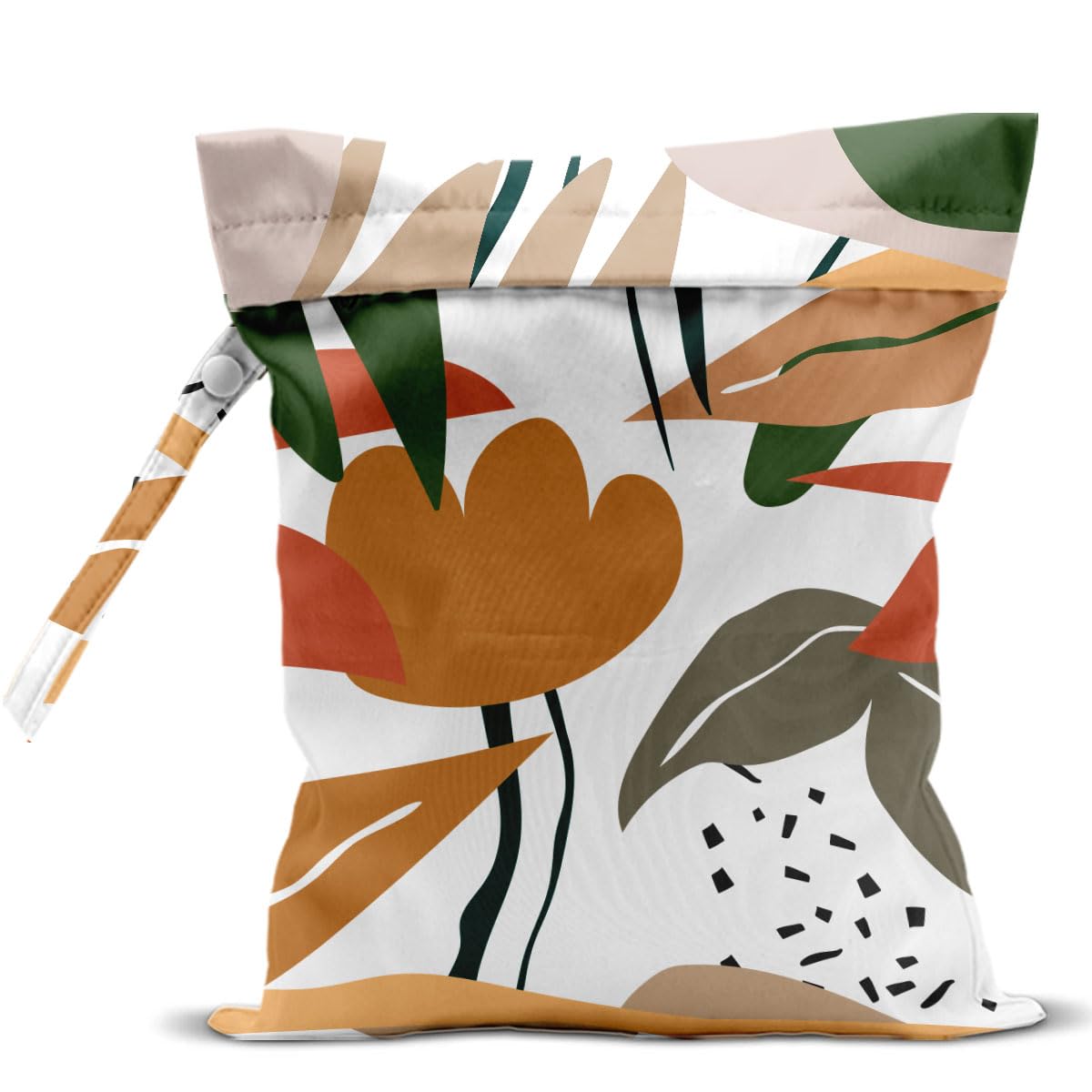 zcyxuuw Wet Bag, Wet Dry Bag, Wet Bag for Swimsuit, Travel, Beach, Pool, Diapers, Dirty Yoga Gym Clothes, Makeup Bag, Waterproof Tropical Palm Leaves Decor Jungle Palm Leaf Favors