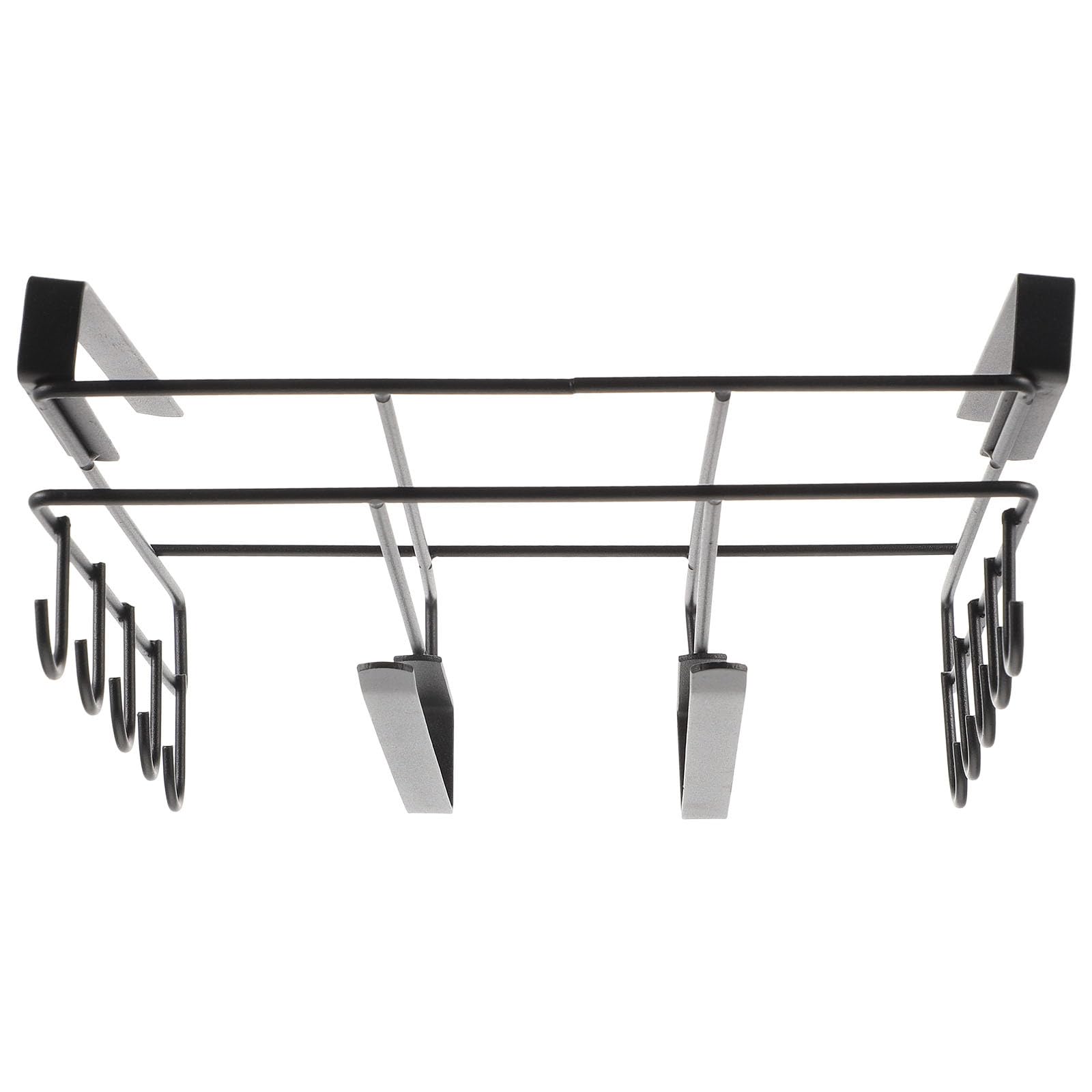 Portaoggetti per Ottimizzare lo Spazio in Cucina in Acciaio al Carbonio Design Semplice Nero Supporto per Taglieri e Coperchi e Base Antiscivolo da Cucina