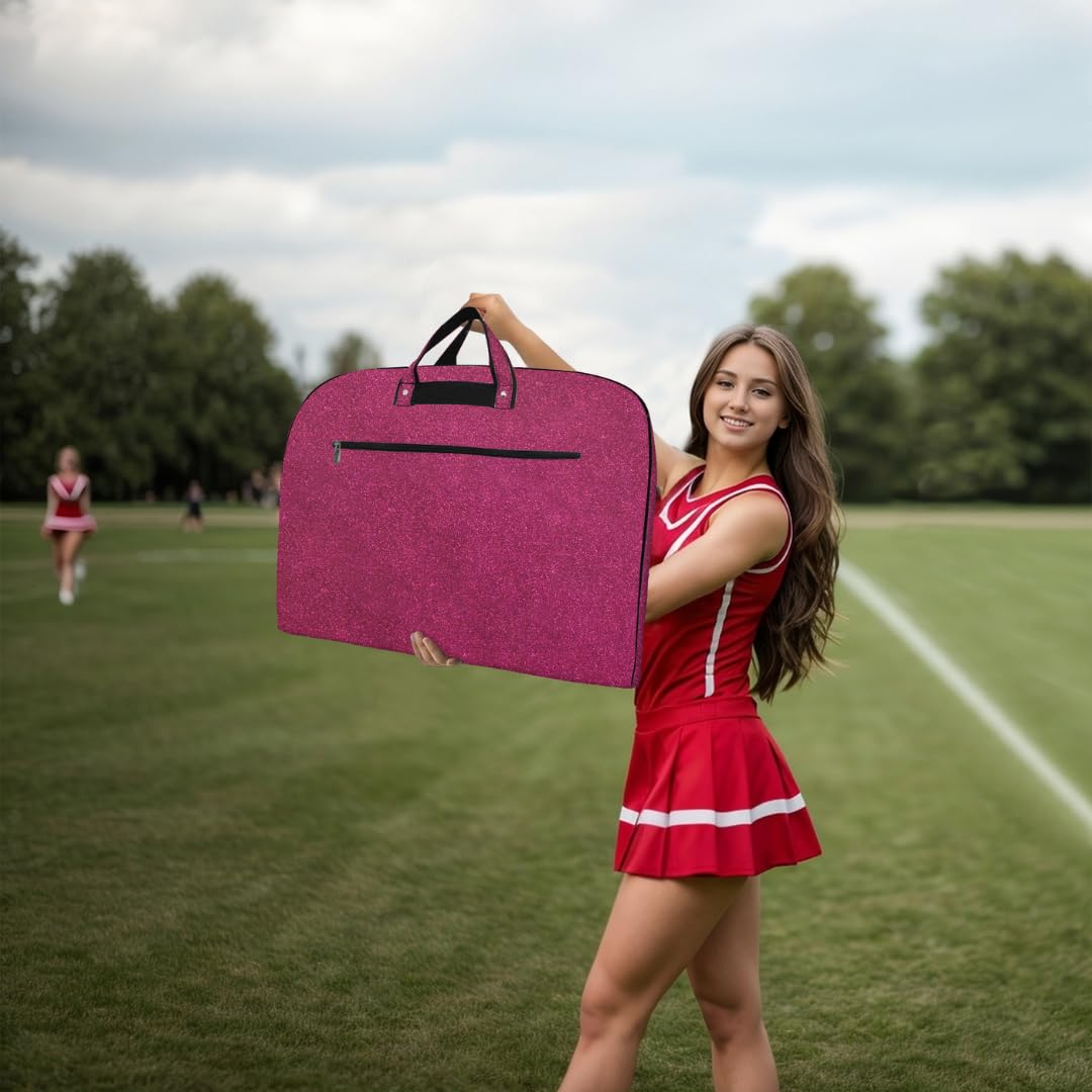 NGIL Glitter Cheer Tanz- und Wettkampf-Reisebegleiter, hängender Kleidersack für Mädchen (Glitzer-Hot Pink)