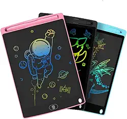 Tablet Digital para Desenho Infantil, Lousa Mágica LCD 8,5 Polegadas, Tela sem Radiação, com Caneta Stylus (Rosa)