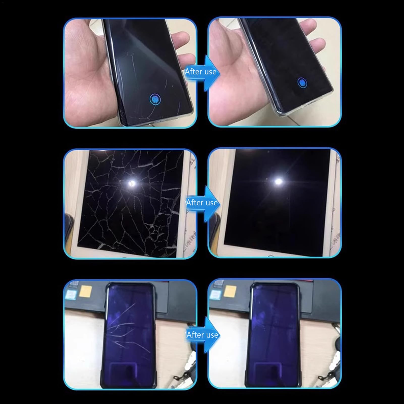 Kit Riparazione Display Liquido UV – Protegge E Ripara Schermi Di Smartphone E Tablet