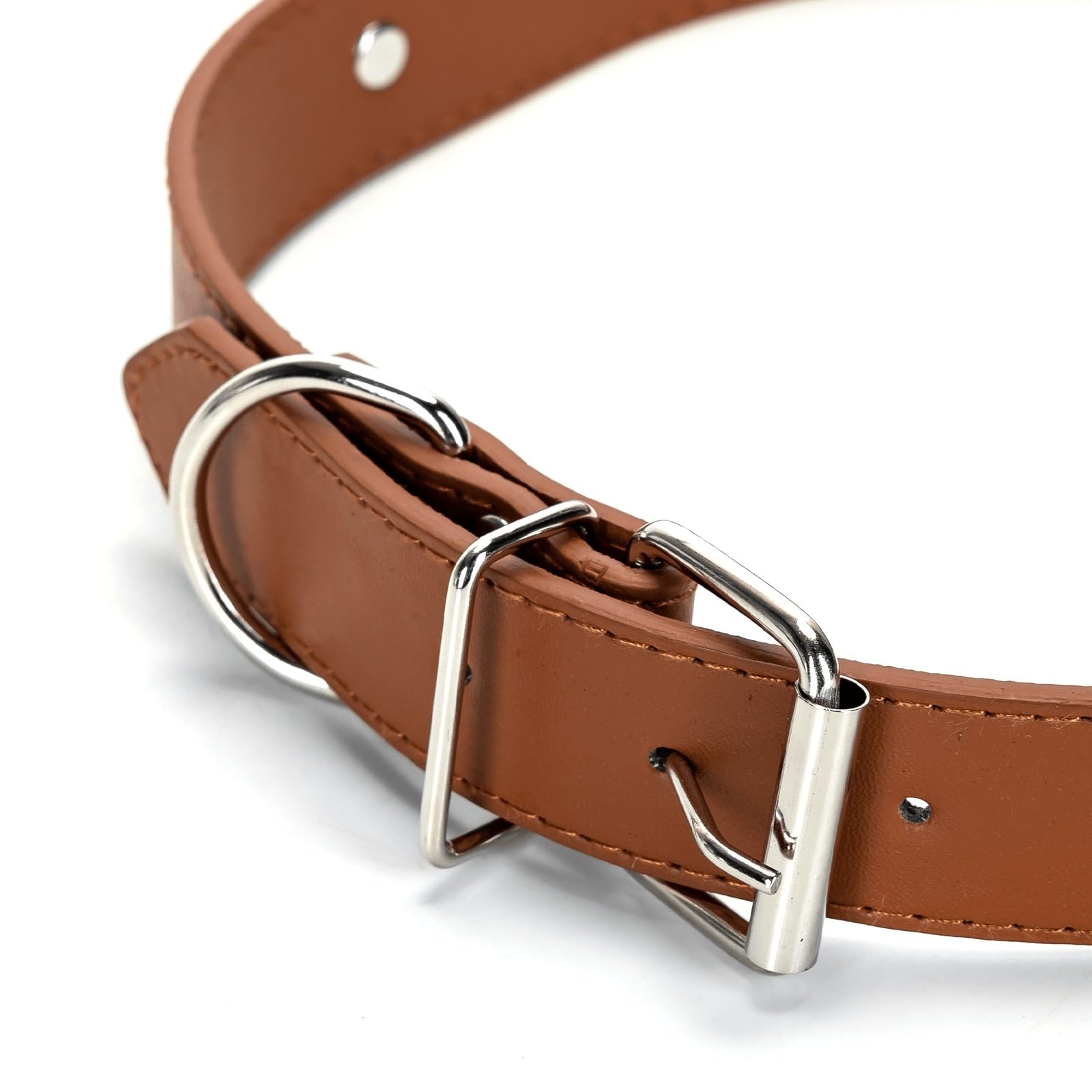 Cat collar made of PU with metal sheet, adjustable and resistant, ideal for identifying and facilitating safe walks - Image 3