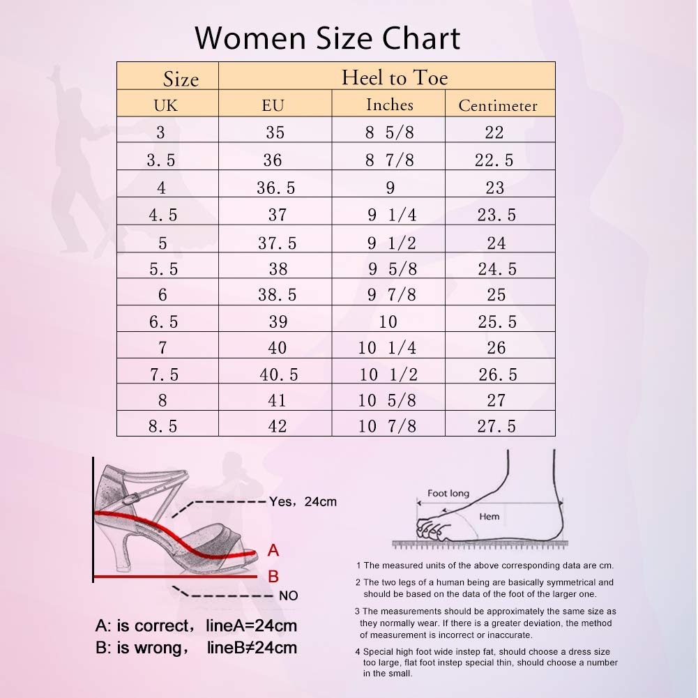 HROYL Zapatos de Baile Latino para Mujer Tacon Alto Zapatos de Tango Salsa Samba Vals Baile de Salón,516/117/189