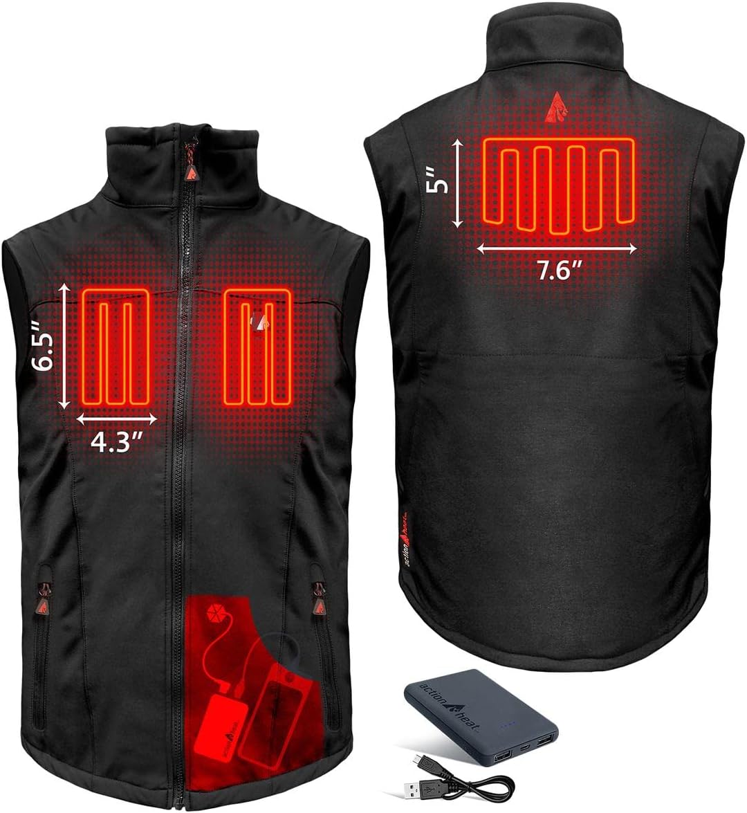 ActionHeat 5V Men's Softshell Battery Heated Vest
