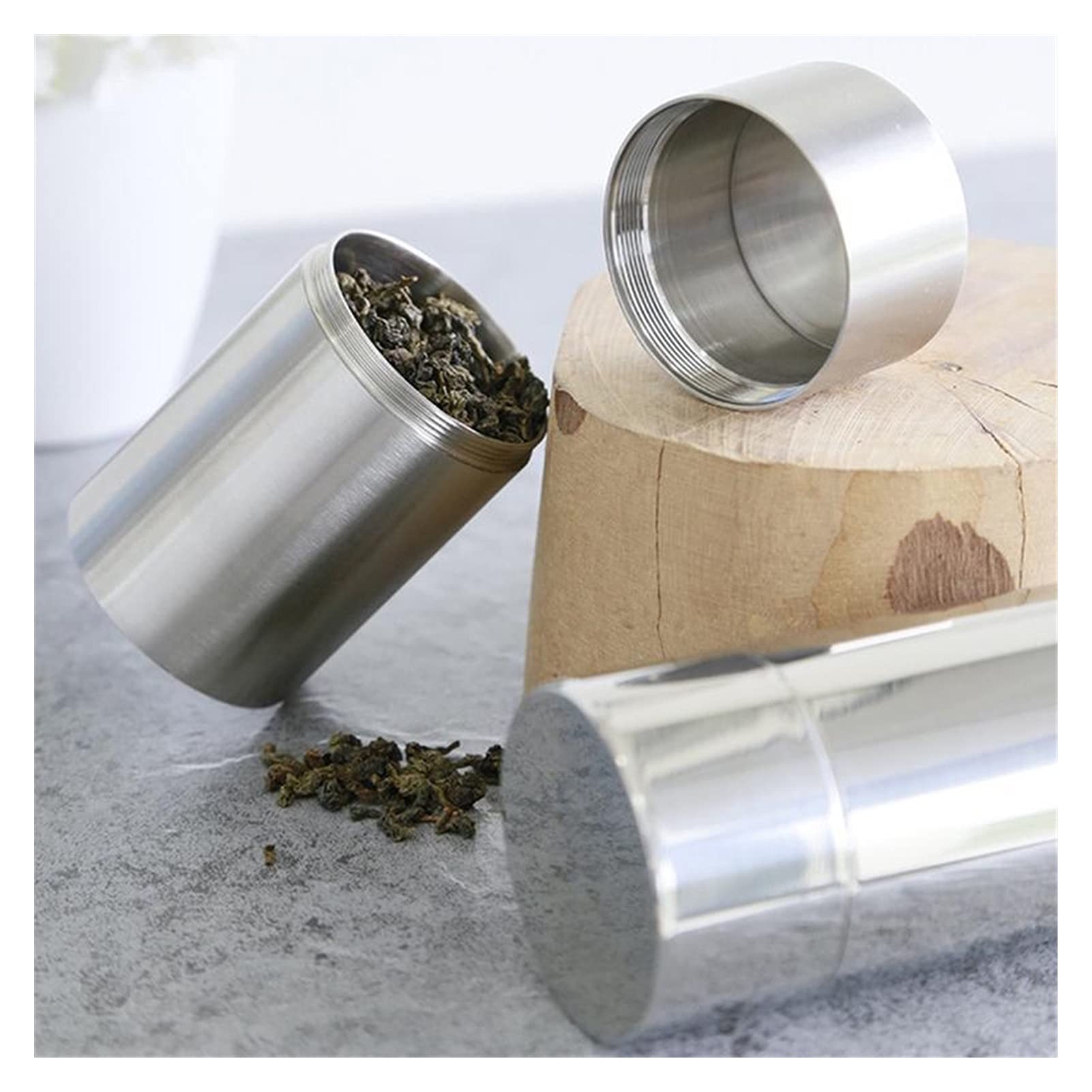 QINGGANGLING999 Kaffeedosen Tragbare Aufbewahrungshaare Kleine Tee Kaffeebohnen Container Reise Home Lagerung Kaffeedose Luftdicht