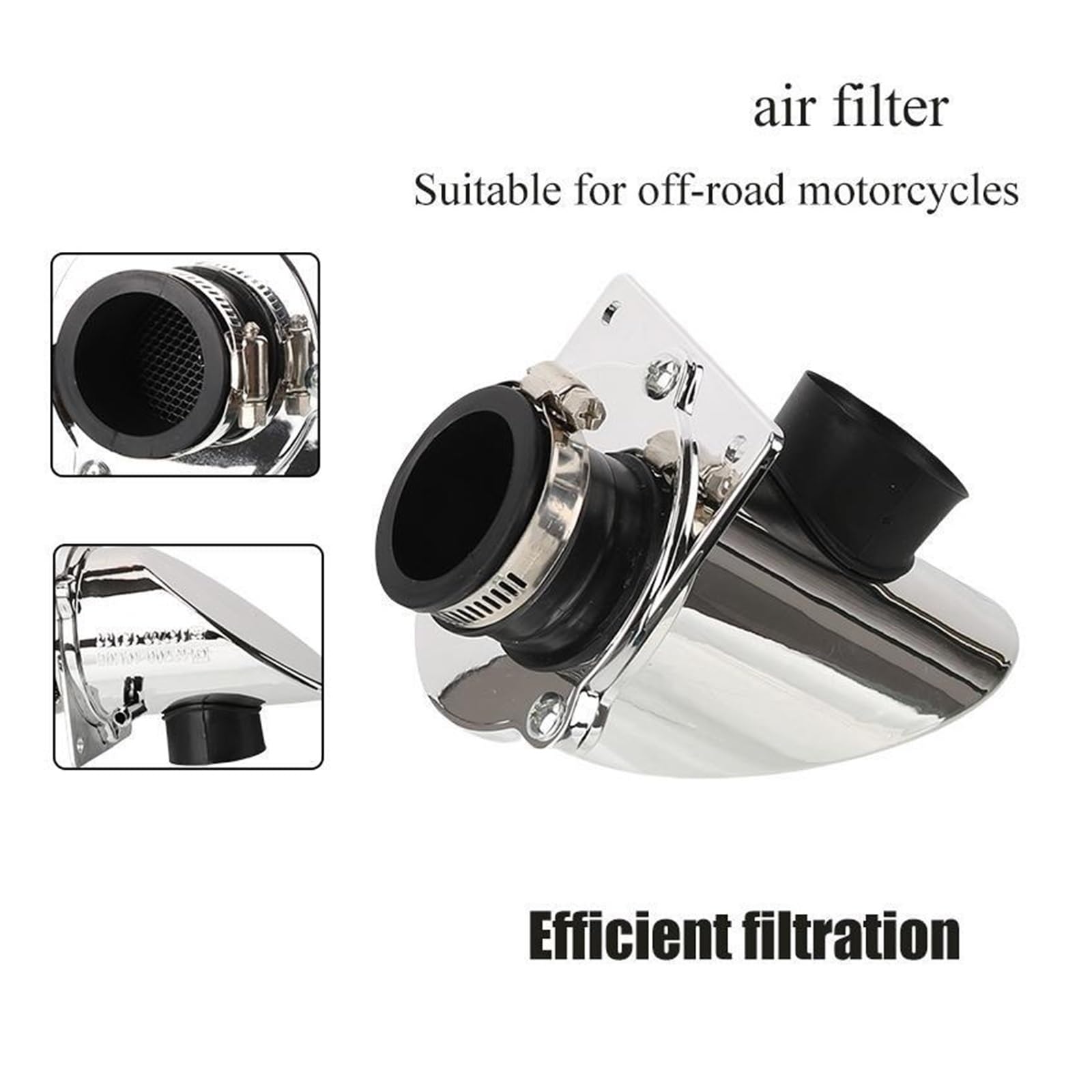 Filtro Aire Motocicleta Filtro De Aire Cromado 38mm para Motocicleta para Hon&da Z50 Z50R Z50J Z50A Skyteam, 50cc, 110cc, 125cc, Limpiador, Admisión