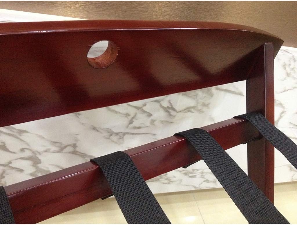 Luggage Rack, Folding Luggage Rack Wooden Foldable Luggage Rack Multifunctional Hotel Hanger Bedroom Shelves Suitcase Travel Bag Holder,One Color