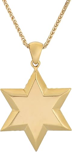 Miniatura 3 de 14K gold stunning Jerusalem Star of David pendant made in Israel