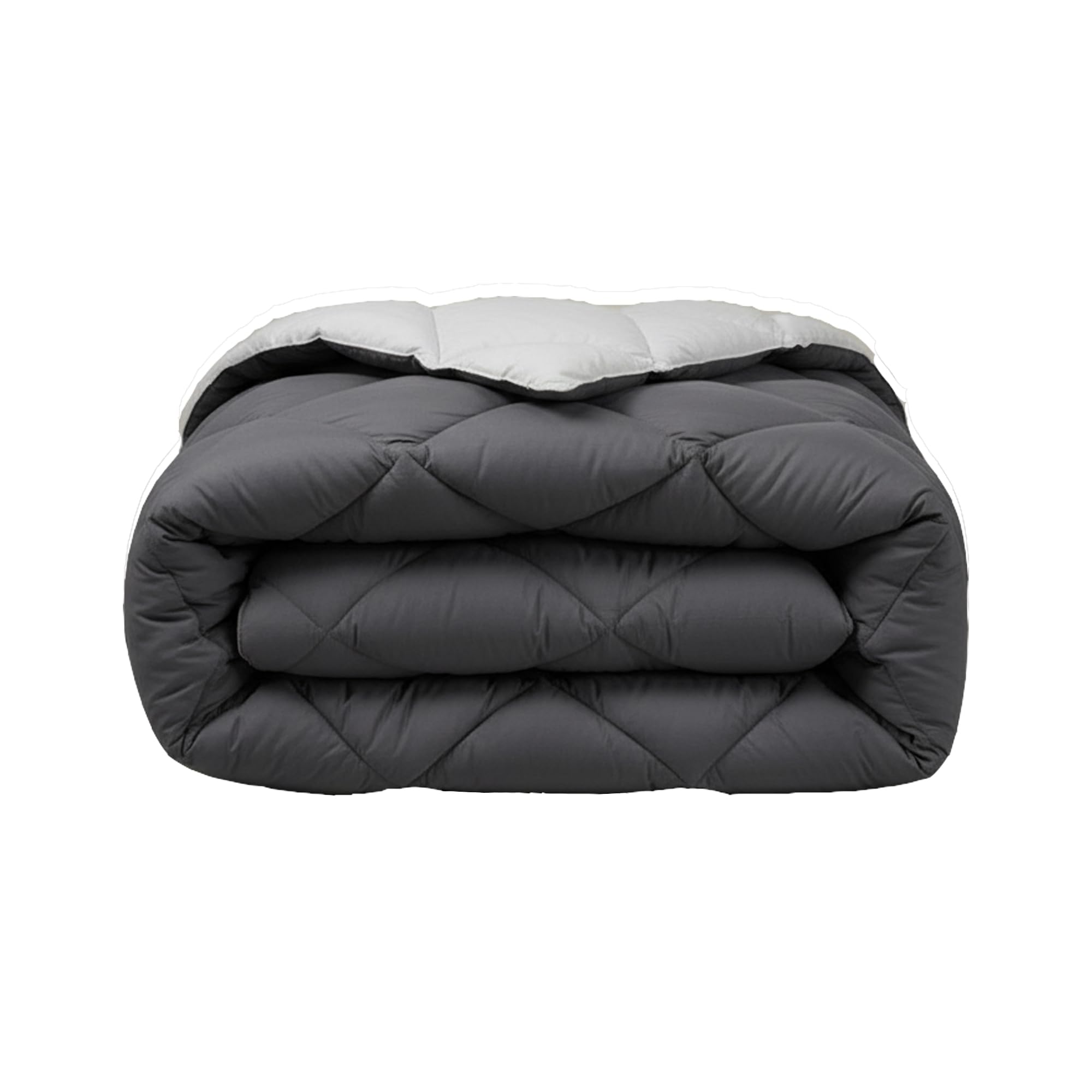 SABANALIA - Edredón nórdico de 400 g Reversible (Bicolor) | Relleno de Fibra Hueca Virgen Siliconada | Hipoalergénico | Válido para Cama de 90/105 cm (180x270), Color Gris y Gris Claro