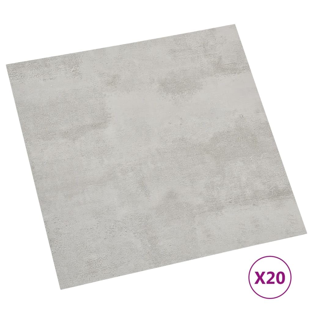 Materiały budowlane, wykładziny podłogowe i dywanSamoprzylepne deski podłogowe 20 szt. PVC 1,86 m² Jasnoszary