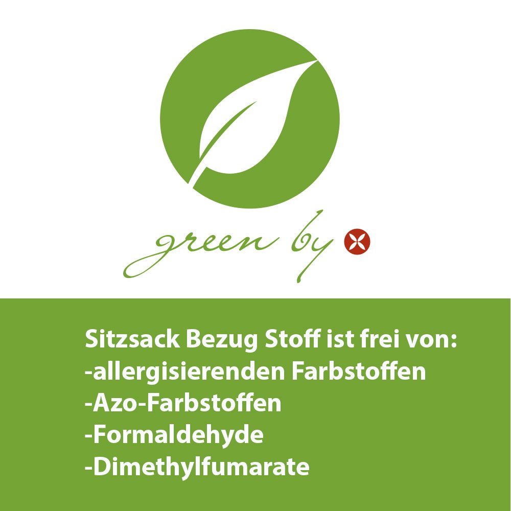 Sitzsack Indy mit Mikroperlen aus Deutscher Qualitätsfüllung, EPS HBCD frei, Indoor Sitzsack mit Innenhülle, 140x180 cm, Neu (blaugrau)