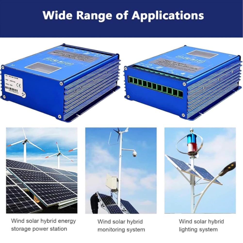 48V,HYZHANHONG 6000W MPPT hybrydowy regulator ładowania wiatrowo-słonecznego z wyświetlaczem LCD i obciążeniem rozładowczym, hybrydowy regulator solarny (12V/24V 48V 220V)