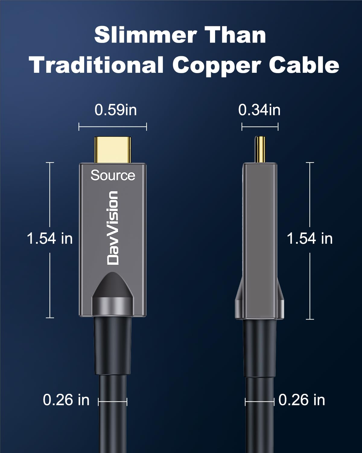Cable de fibra óptica USB-C totalmente equipado, 10 m, soporta 10 Gbps, PD 60 W, 4K @ 60 Hz, cable óptico activo USB 3.2, chip de silicona alemán integrado para cámara Logitech 4K, realidad