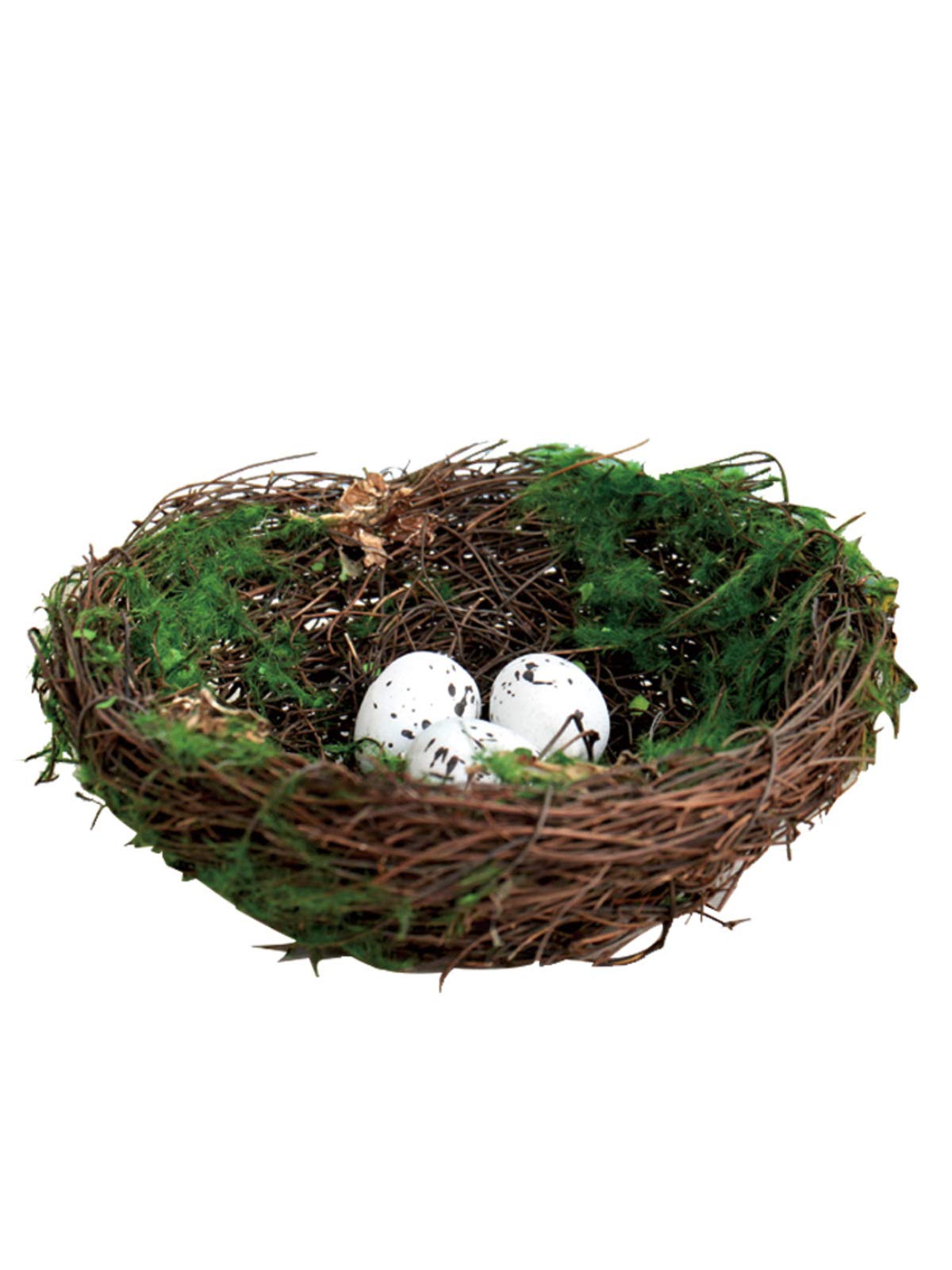 KKJJ Home Decoration Artificial Nest Natural Bird Nest Kit Includes Artificial Twig Nest,Foam Eggs Ornaments for Crafts Home Party Decor-C 7inch