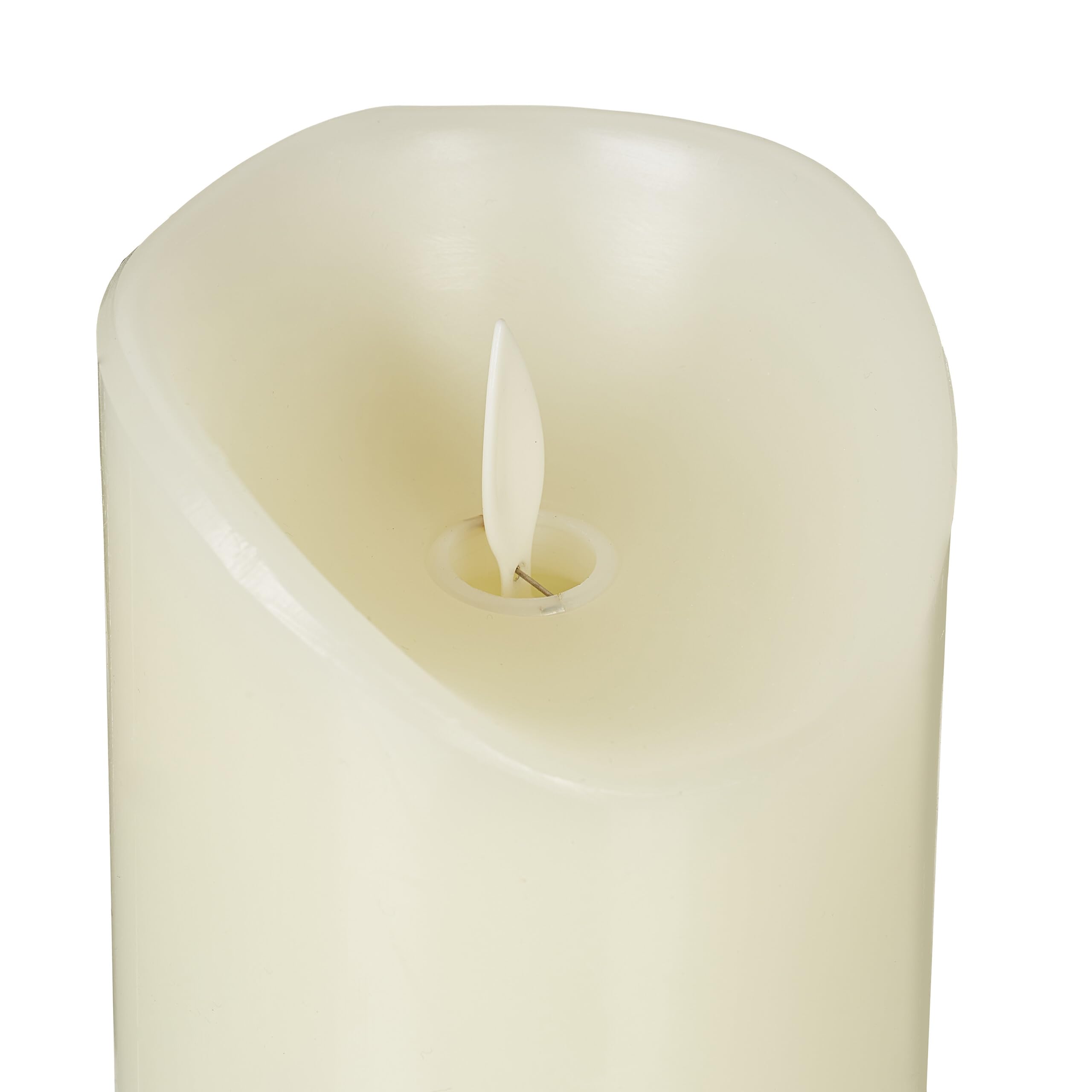 Relaxdays Świece LED, zestaw 4 sztuk, timer i ruchomy płomień, wys. x śr.: 10 x 7,5 cm, bezpłomieniowe świece, elektryczne, kremowe