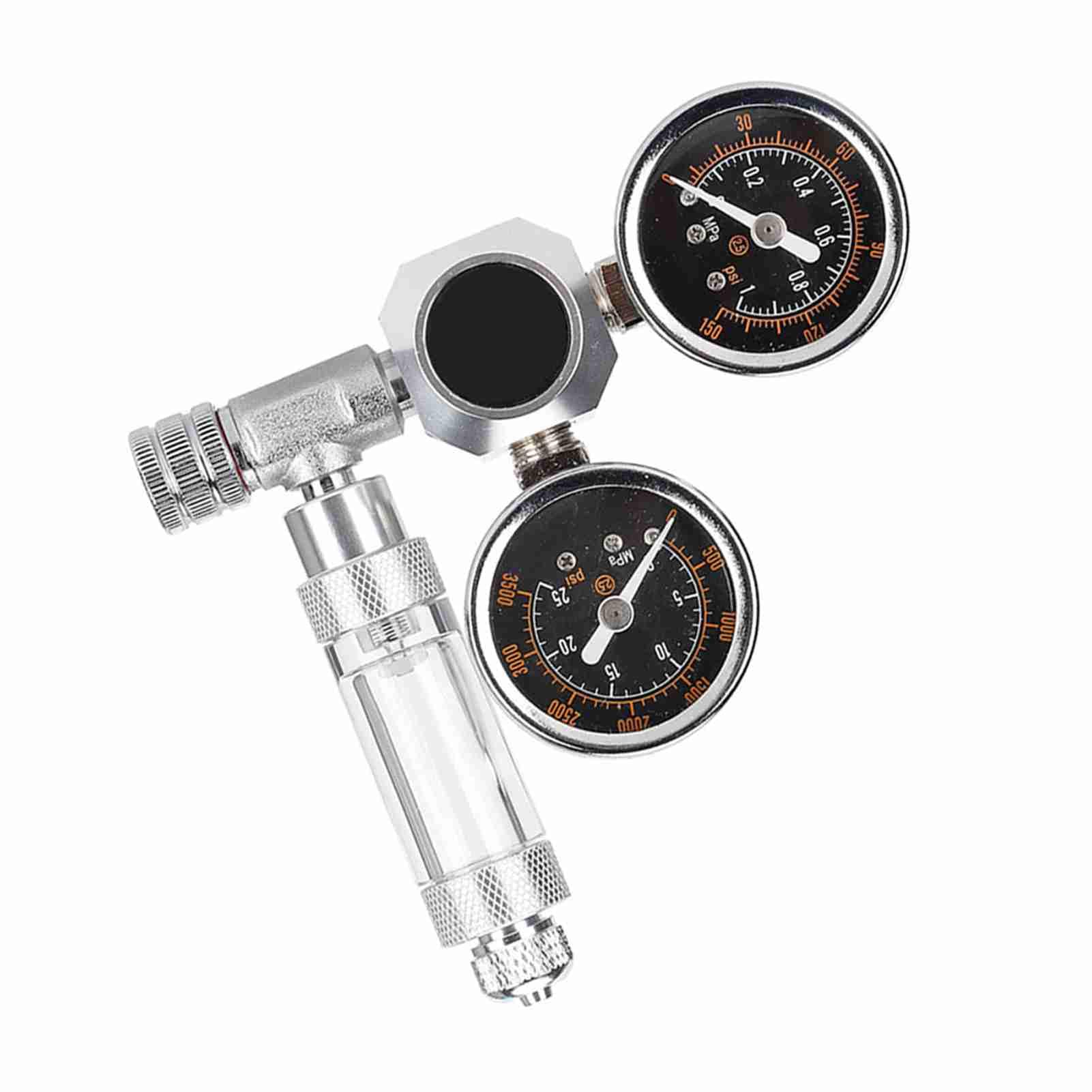 Régulateur de CO2, Double Affichage avec Compteur à Bulles et clapet Anti-Retour, pour Aquarium, Taille G5/8